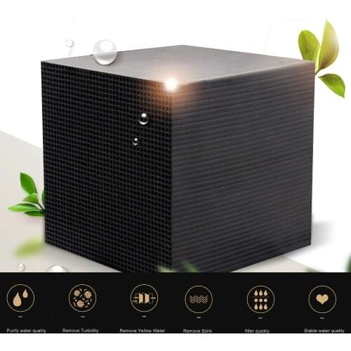 Eco-Aquarium Water Purifier Cube Ultra Strong Filtration and Absorption Black Honeycomb Activated Carbon Water Purifier Filter