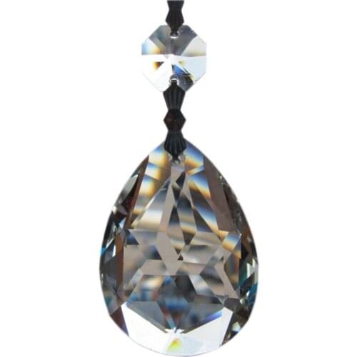 Garland 10 Transparent Chandelier gorgeous 33% Full Crystal Healing Pendulum Lamp Prisms Hanging Pendants Rainbows 3.7'' M02017