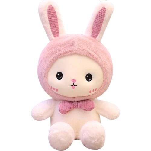 New Huggable 1pc 25-60cm Super Kawaii Rabbit Plush Toys Cute Shark Bear Stuffed Soft Accompany Pillow Kids Birthday Gift Dolls