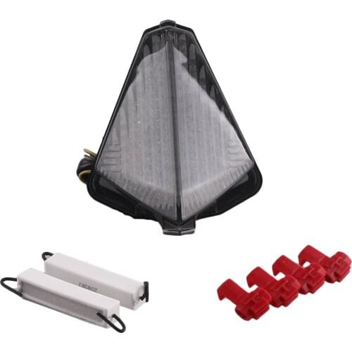 E-Mark Integrated LED Motorcycle Rear Tail Brake Light Turn Signal Stop Lamp Taillight For YAMAHA YZF R1 1000 2007-2008