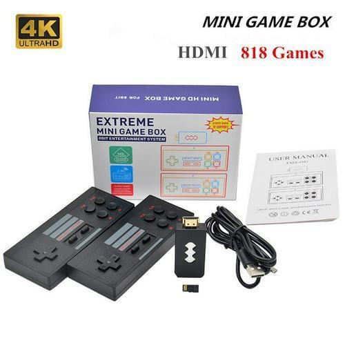 4K Video Game Console Dual Players Retro Built-in 620/818 Classic Games Retro Console HDMI-compatible Prefix Wireless Controller