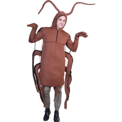 Cockroach Costume for men Halloween Cospaly Funny Animal insect Costume For Adult Party Carnival Purim Party