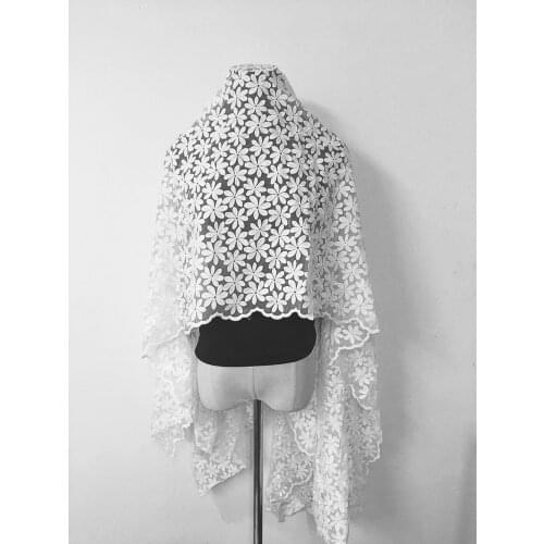 LASUI Top 1yard=1lot New watersoluble lace fabric white wide 120cm breathable for wedding dress DIY handmade accessroies