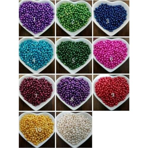 Best Quality !!! Hot Sale Mini Pearls AAA 3-4mm Round Freshwater Rainbow Colors Loose Pearl for Oysters Pearls Ellen Jewelry