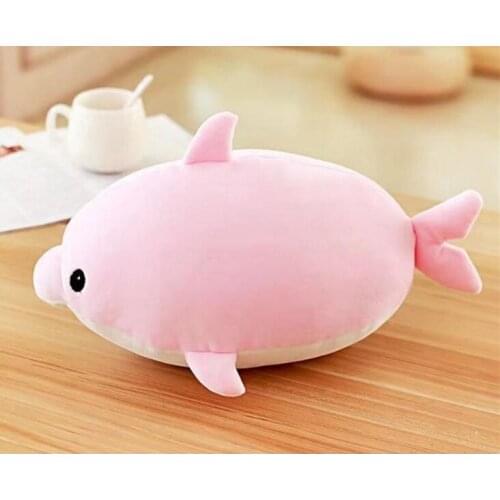 Middle cute plush dolphin toy stuffed pink fat dolphin doll gift about 40cm 2623