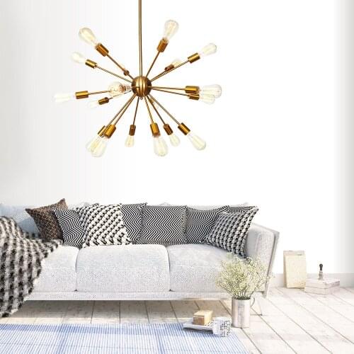 American Style Retro Multi Head Simple Personality Iron Satellite Lamp Restaurant Stairway Balcony Decoration Chandelier