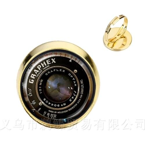 Fashion Adjustable Rings Camera Lens Jewelry Handmade Art Silver/Golder 2 Color Plated Adjustable Rings For Women Gift