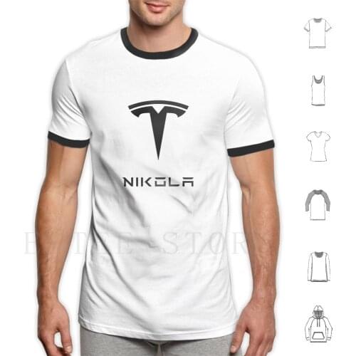 Nikola Tesla Logo T Shirt Cotton Men Diy Print Nikola Tesla Nikola Tesla Logo Hot New Car Electric