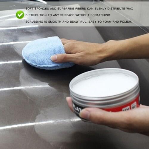Pack Of 10 5 Inch Car Waxing Polishing Finishing Paint Care Polishing Pad Microfiber Wax Applicator Sponge Pad With Finger Pouch