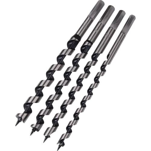 Drill Bits Set Hex Stainless Steel Fast Cut Hardwood Wood Auger Spiral Softwood Shank Long Reach Bit Carbon Length Straight