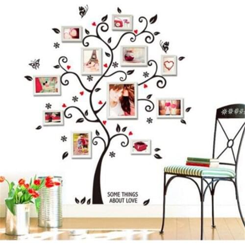 Happiness Photo Frame Tree Wall Sticker For Living Room Bedroom Decoration