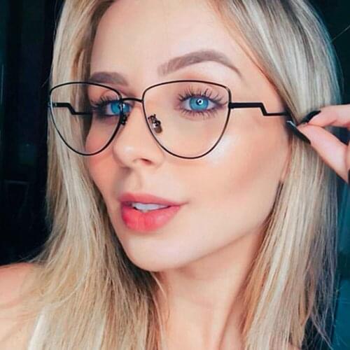 80102 Anti-blue Light Retro Metal Glasses Frame Spring Leg Men Women Optical Fashion Computer Eyeglasses