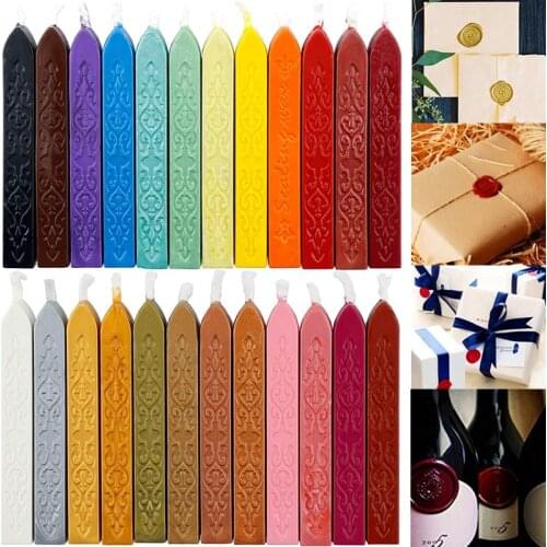 1Pcs Sealing Wax Sticks with Wicks Colorful Antique Fire Manuscript Sealing Wax for Wax Seal Stamp Envelope Invitation