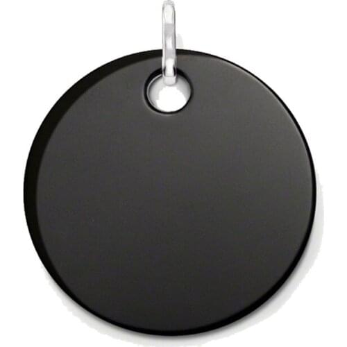 Silver Plated Onyx Large Disc Pendants Fit Necklaces Bracelet, Thomas Style Natural Stone Disk Pendant Ts Jewelry for Women Men