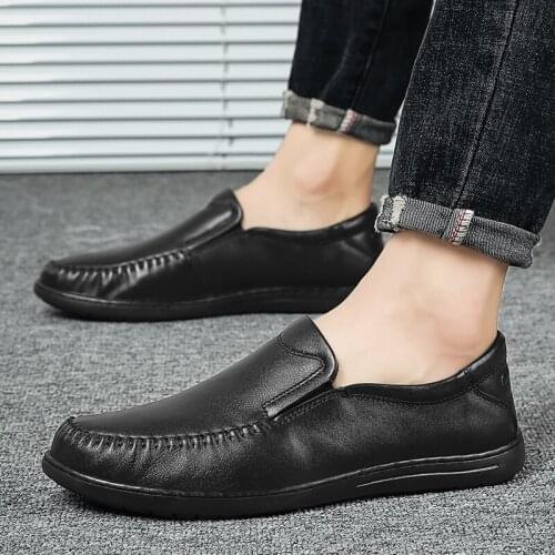 Casual mens cuero shoes for mens masculino leather de spring informales sapatos black hot comfortable fashion men para shoe new