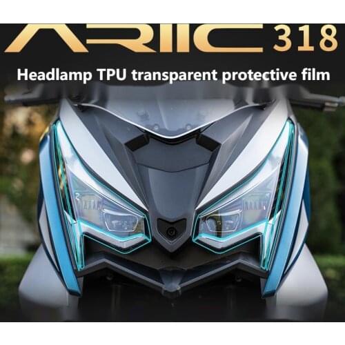 Motorcycle Special Modification Tpu Transparent Headlamp Film Blackened Tail Lamp Rear-view for Ariic 318
