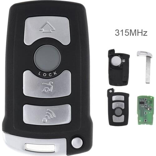 315MHz 4 Buttons Remote Car Key 7945 chip Keyless Entry Key for BMW 7 Series 730 740 E65 E66 CAS1 CAS2 Anti-theft System 2002