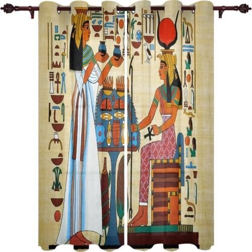 Outdoor Curtains Egyptian History Art Living Room Kitchen Curtain Drape For Patio Garden Gazebo Yard Valance Cutains