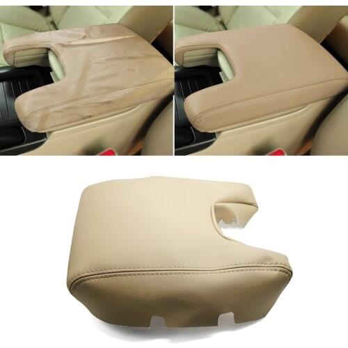 Beige Color For Acura TL 2009 2010 2011 2012 Microfiber Leather Car Center Console Armrest Box Cover Protection Trim