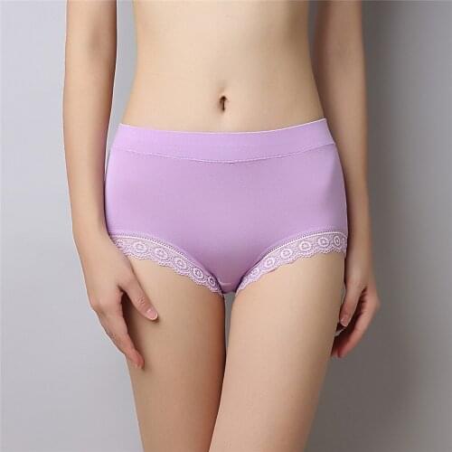 Plus size 100kg sexy underwear women boxer high waist modal soft and comfortable lace ropa interior femenina lingerie tanga