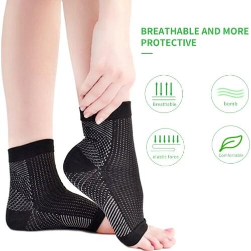 1 pair of anti-fatigue compression foot covers, ankle supportrunning, cycling, basketball sports socksoutdoor mens ankle socks