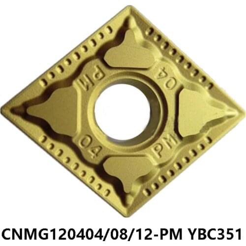 100% Original CNMG120404-PM CNMG120408-PM CNMG120412-PM YBC351 Carbide Inserts for Steel CNMG 120404 120408 120412 Lathe Tools