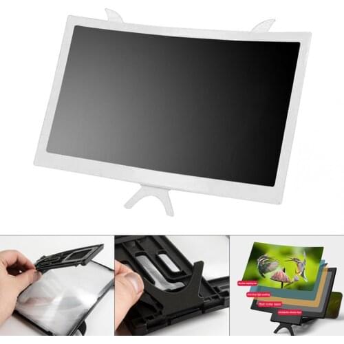 12 Inch HD Stand Enlarged Screen 3X Mobile Phone Magnifier Projection Phone Cinema Magnifying Glass Magnifier Folding Amplifier