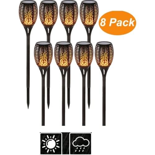 2-8 pcs led Solar Flame Lights Outdoor IP65 Waterproof Led Solar Garden Light Flickering Torches Courtyard Decoration Lawn Lamp