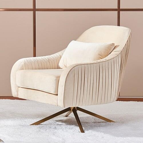 2 pcs chairs for modern leisure fabric chair with stainless steel base