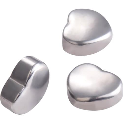 5Pcs Stainless Steel Love Heart Charms Bracelet Necklace Jewelry Making Accessory DIY Charm Findings