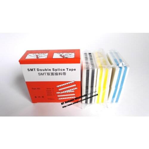 500pcs 8mm Double Face SMT Splice Tape, SMY SMC Assemble, Using Rest Material, Yellow/Black/Blue Choose
