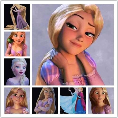 Disney Diamond Painting 5D DIY Rapunzel and Princess Aisha Series Diamond Embroidery Handmade Home Painting Decorations