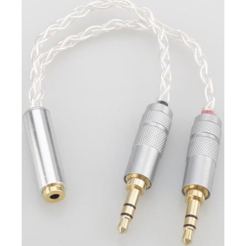 Audiocrast PHA-3 2x3.5mm Male to 2.5mm Trrs Balanced Female Cable