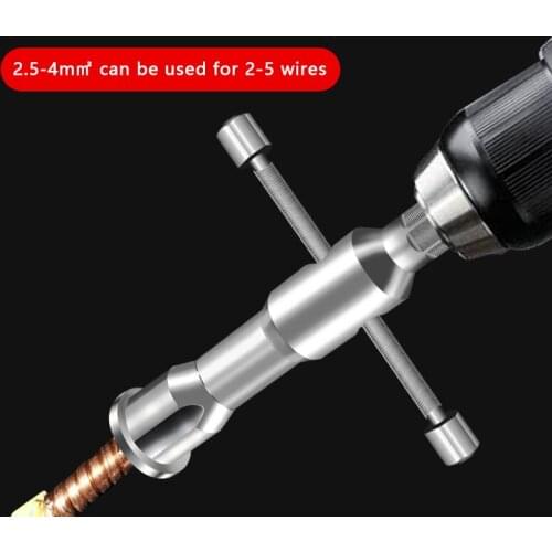 2-5 Hole Electrician Automatic Wire Stripper Twisted Wire Tool Quick Stripper Line Cable Stripper Peeling Twisting Connector