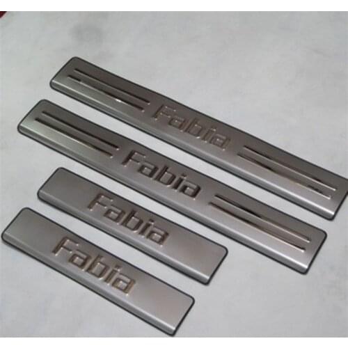Car accessories High quality stainless steel Scuff Plate/Door Sill for 2007-2017 Skoda Fabia Car styling