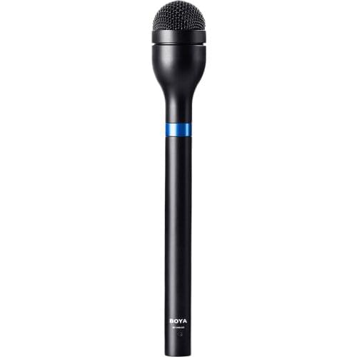 BOYA BY-HM100 Dynamic Omni-Directional Wireless Handheld Microphone XLR Long Handle for ENG Interviews News Gathering Video