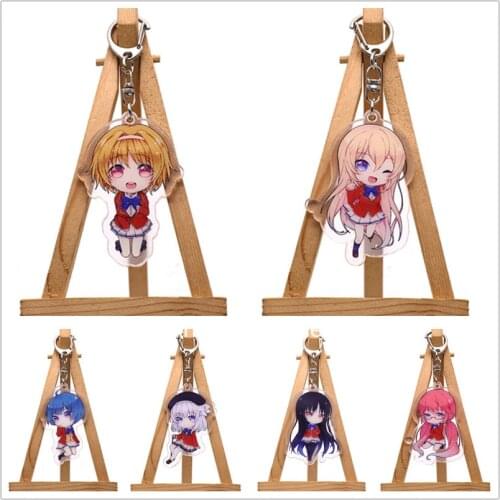 Anime Classroom of the Elite Keychain Figure Horikita Suzune Kikyou Kushida Sakura Airi Acrylic Bag Pendant Keyring for Gift