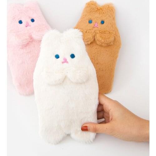 Cat Pencil Case Cute Shape Pencil Case Girl Student Stationery Storage Bag Cosmetic Bag Plush Coin Purse Girls Bag Ins Style