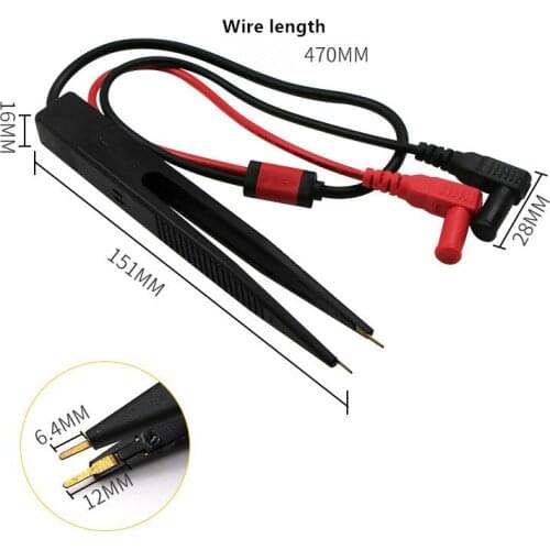Digital Multimeter Meter Tweezer SMD SMT Chip Test Clip Lead Probe Capacitor Resistance tweezers for FLUKE for Vichy