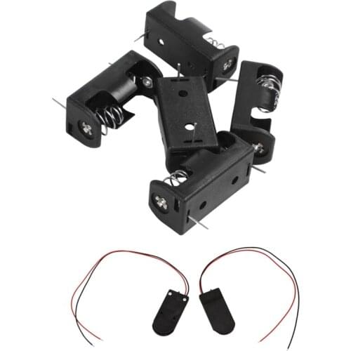 FULL-2Pcs 2 X 2032 Coin Cell Battery Holder 6V With 5X1/2AA 14250 Battery Storage Clip Box Case Holder 3.6V