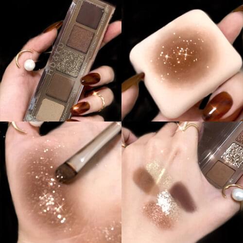 DIKALU Nude Matte Eyeshadow Pallete Long lasting Glitter Eye Pigments Shimmer and Shine Glitter Eyeshadow Makeup Palette