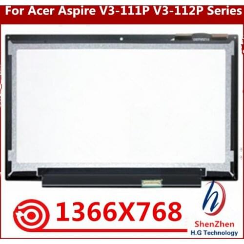 For Acer Aspire V3-111P V3-112P Series Original New 11.6" LCD Display Touch Panel Screen Assembly Matrix Replacement with frame