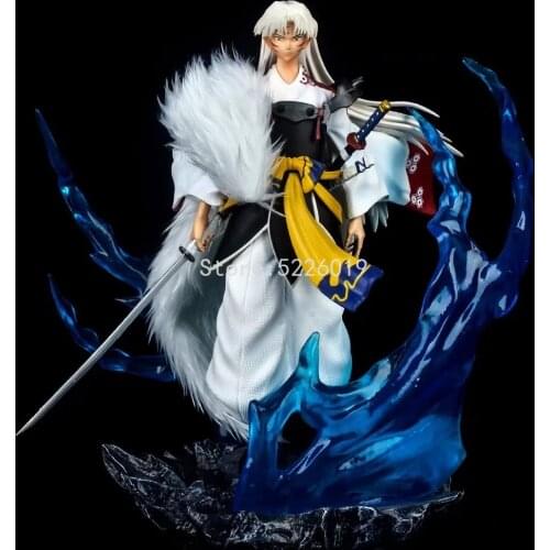 31cm Inuyasha Sesshoumaru Anime Figure GK Statue Inuyasha Action Figure 1300# Inuyasha Figurine Collectible Model Doll Toys