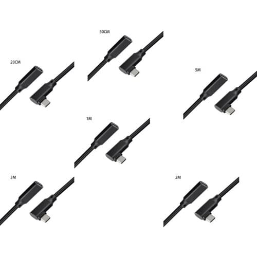 Type C USB 3.1 Male to USB-C Female Extension Data Extender Cable Cord 0.2/0.5/1/2/3/5m Connector Extension Adapter