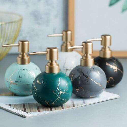 Bathroom Ceramic Lotion Bottle Hand Sanitizer Container Hand Sanitizer Bottle Shampoo Press Soap Dispenser Shower Gel Bottles