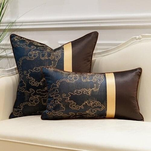 Chinese Upscale cushions car pillow Decorative cushion Simple cushion cover office Stitching Pillow Floating clouds