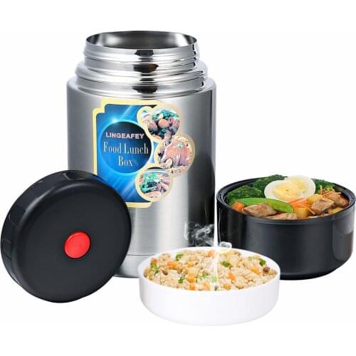 Lunch Box Heated For Office Bento Stainless Steel Japanese Children Food Container For Food 1l School Thermo Lunchbox Tableware