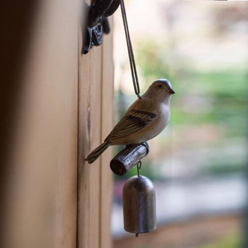 Little bird wind chime resin pendant decoration villa courtyard country art retro pastoral grocery garden decoration pendant