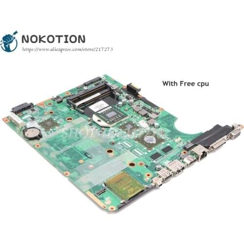 NOKOTION For HP Pavilion DV7 DV7-3000 Laptop Motherboard Socket S1 DDR2 HD4500 Free cpu DAUT1AMB6E0 574681-001 MAIN BOARD