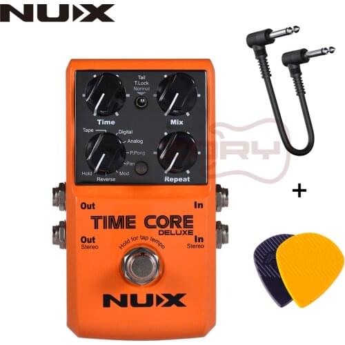 NUX Pedal TIME CORE DELUXE Electric Guitar Pedal Digital Delay Effect Pedal with 7 Delay Types True Bypass With Free Connector